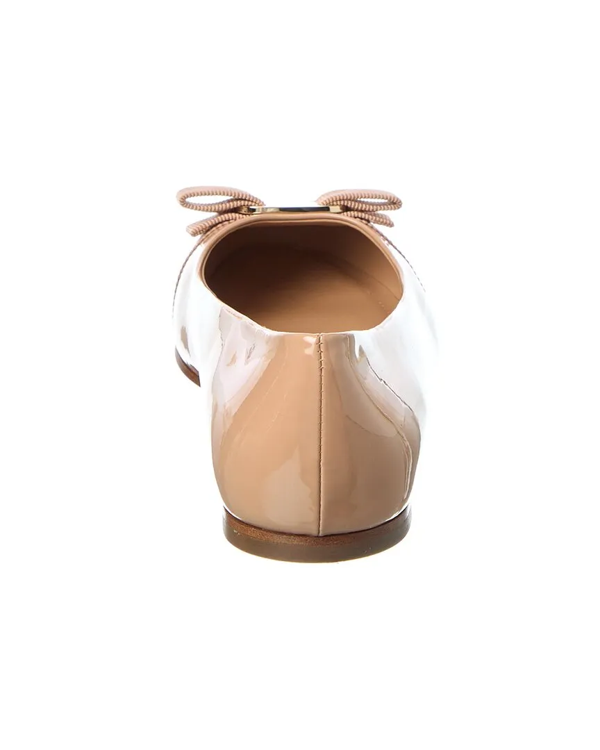 Ferragamo Leather Ballerina Flat