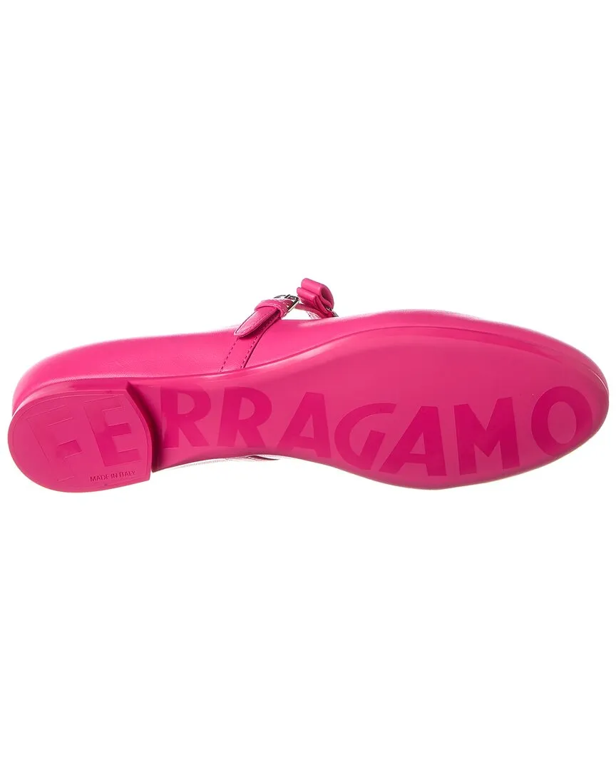Ferragamo Lizz Leather Ballet Flat
