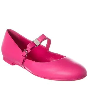 Ferragamo Lizz Leather Ballet Flat