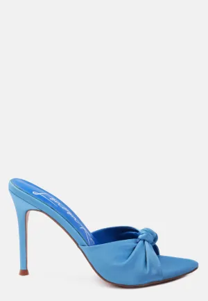first crush satin knot high heeled sandals