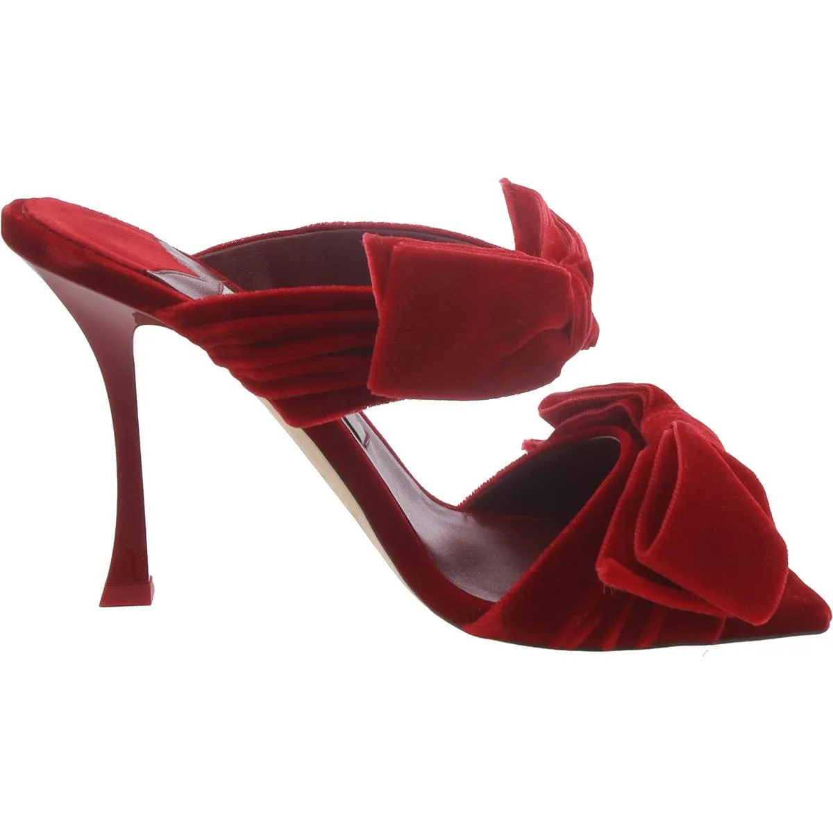 Flaca Womens Velvet Bow Slide Sandals