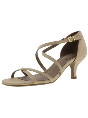 Flaunt Womens Kitten Heel Dress Sandals