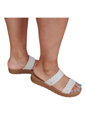 Follow Me Sandals In White