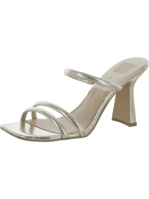 Fort Womens Faux Leather Embossed Heels