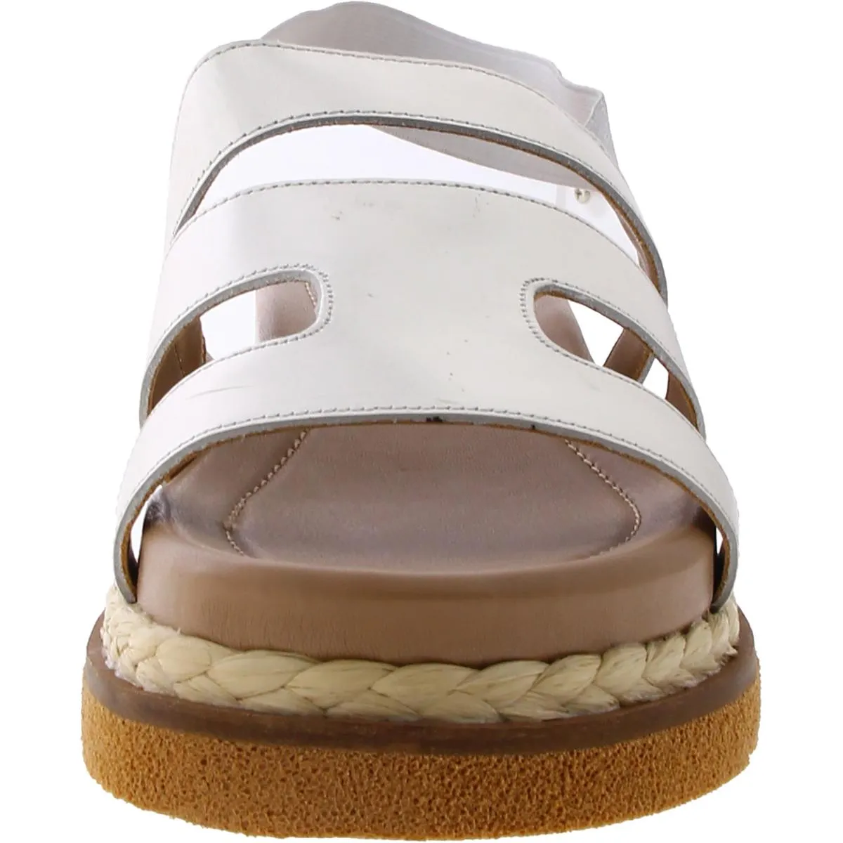 FRANKEE Womens Faux Leather Platform Slingback Sandals