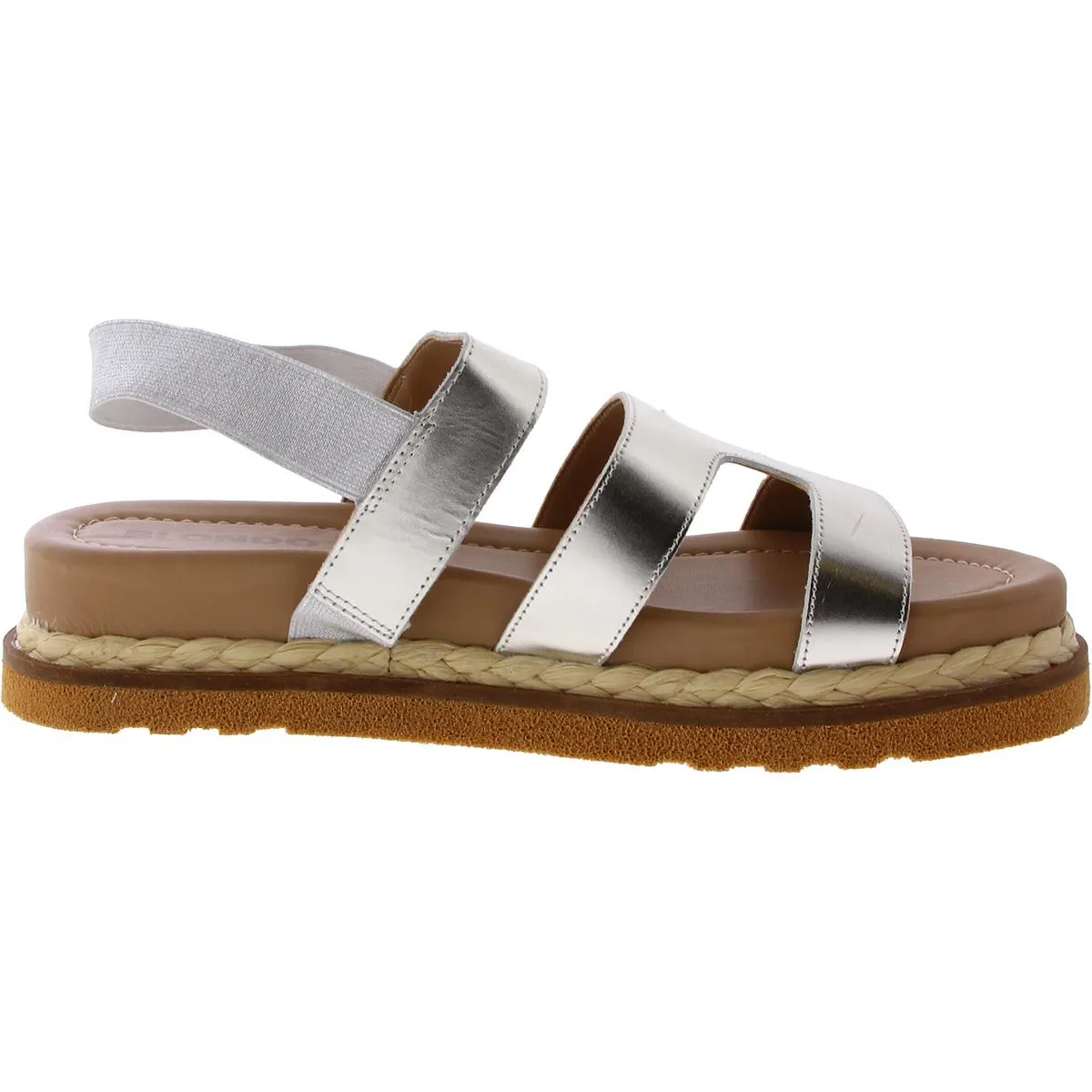 FRANKEE Womens Faux Leather Platform Slingback Sandals