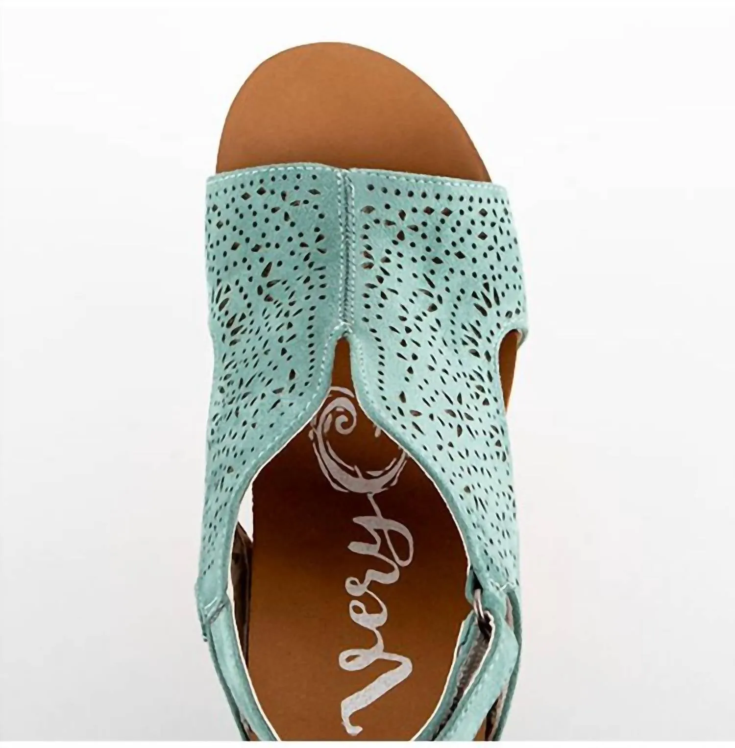 Freefly Wedge Sandals In Turquoise