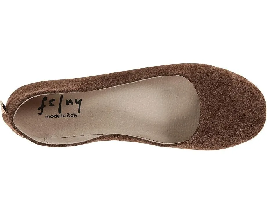 French Sole Sloop Flat Women's US 12 Chocolate Suede Slip-On Pump Shoes ZPO1825 (Brown,12)