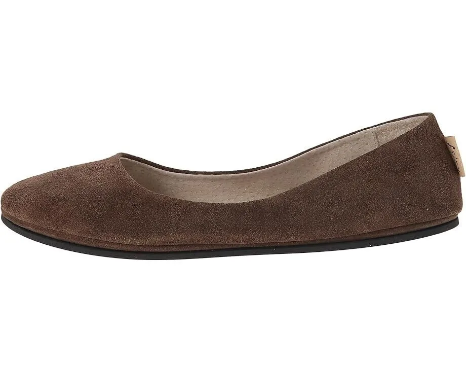 French Sole Sloop Flat Women's US 12 Chocolate Suede Slip-On Pump Shoes ZPO1825 (Brown,12)