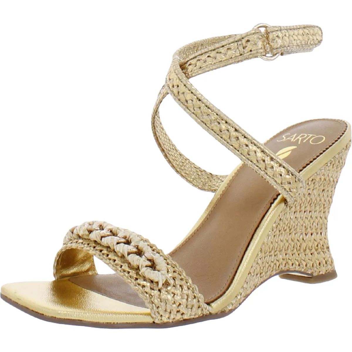 Frita Womens Open Toe Ankle Strap Wedge Sandals