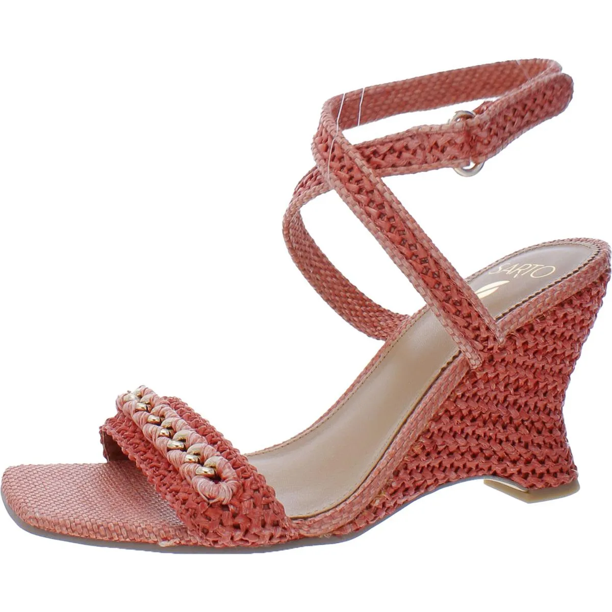 Frita Womens Open Toe Ankle Strap Wedge Sandals