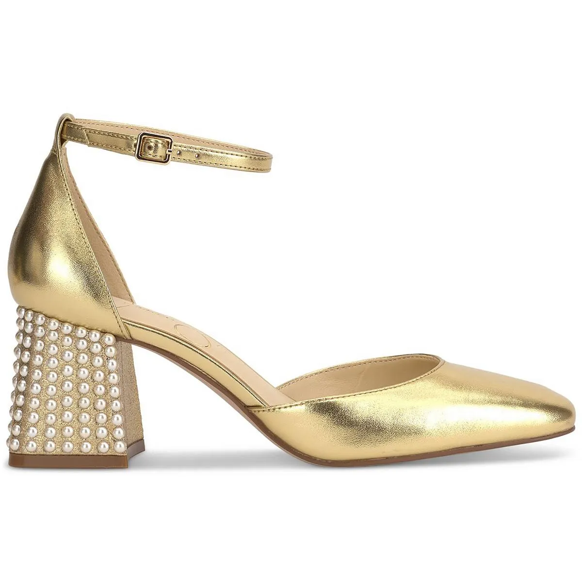 Fulian Womens Suede Embellished Ankle Strap