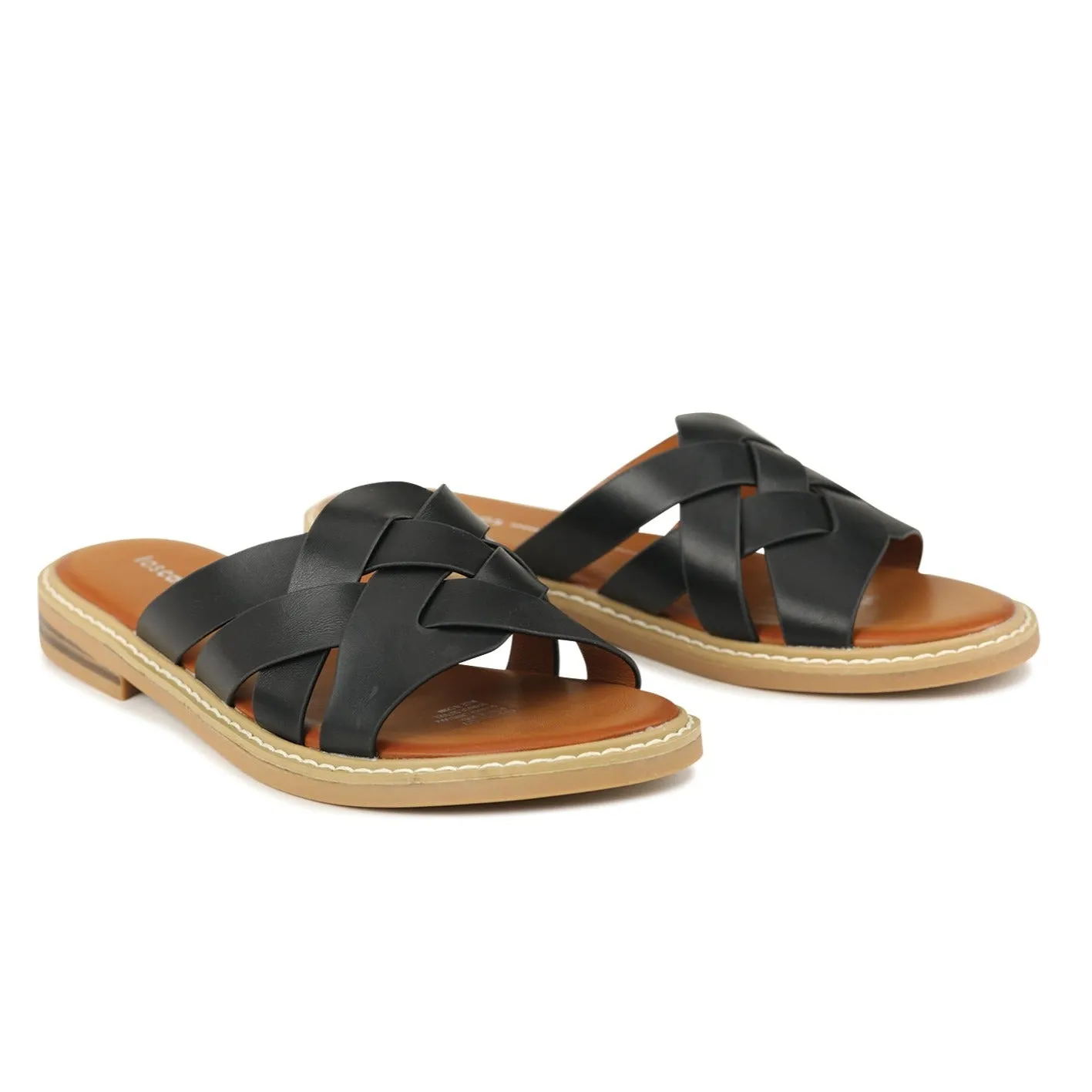 GARI STRAP SLIDE SANDALS
