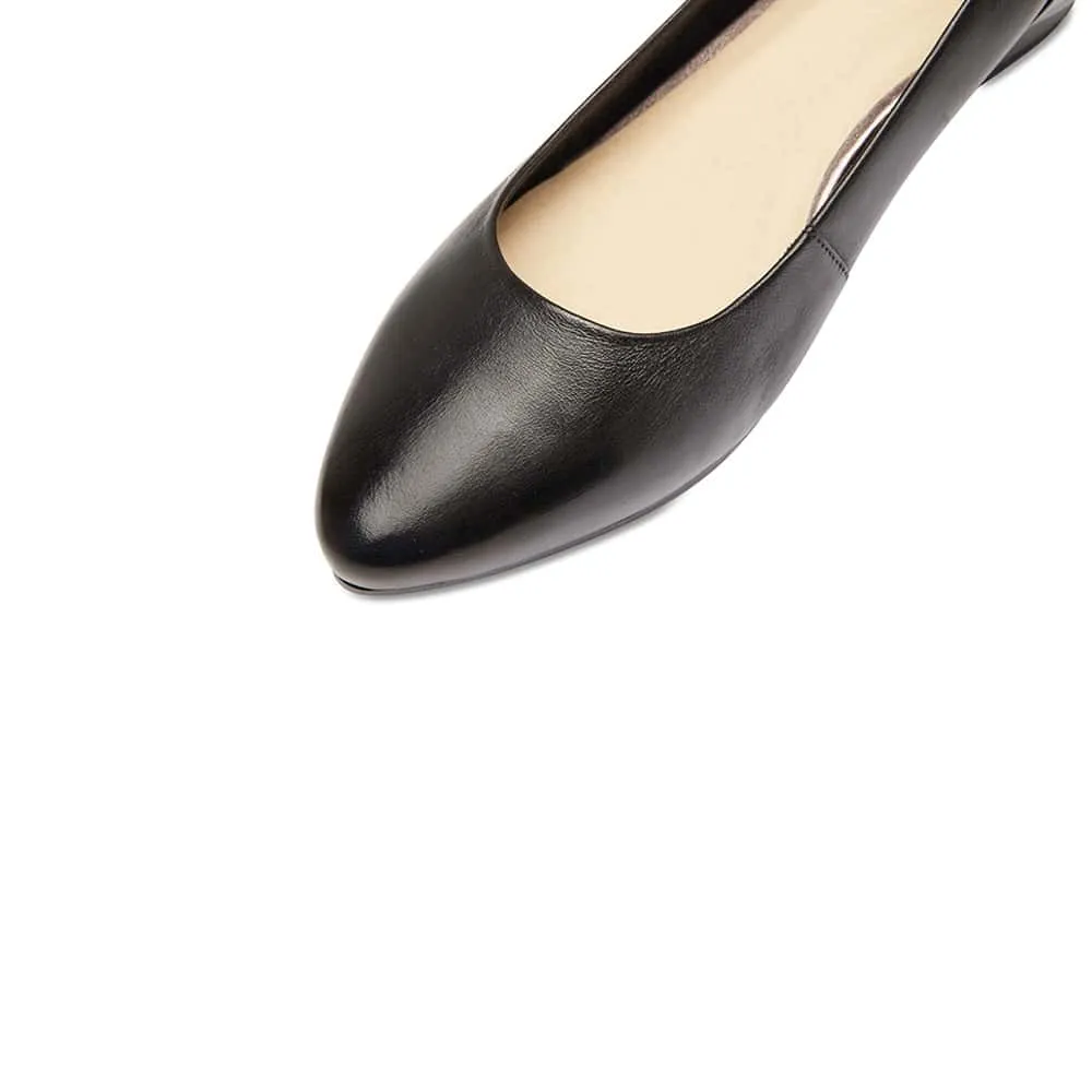 Gatto Heel in Black Leather