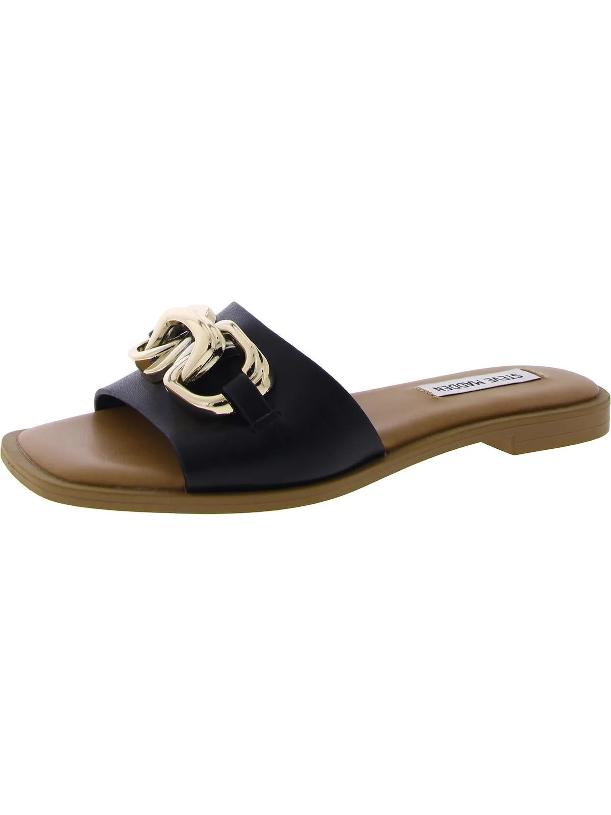 Gene Womens Slide Square Open Toe Slide Sandals