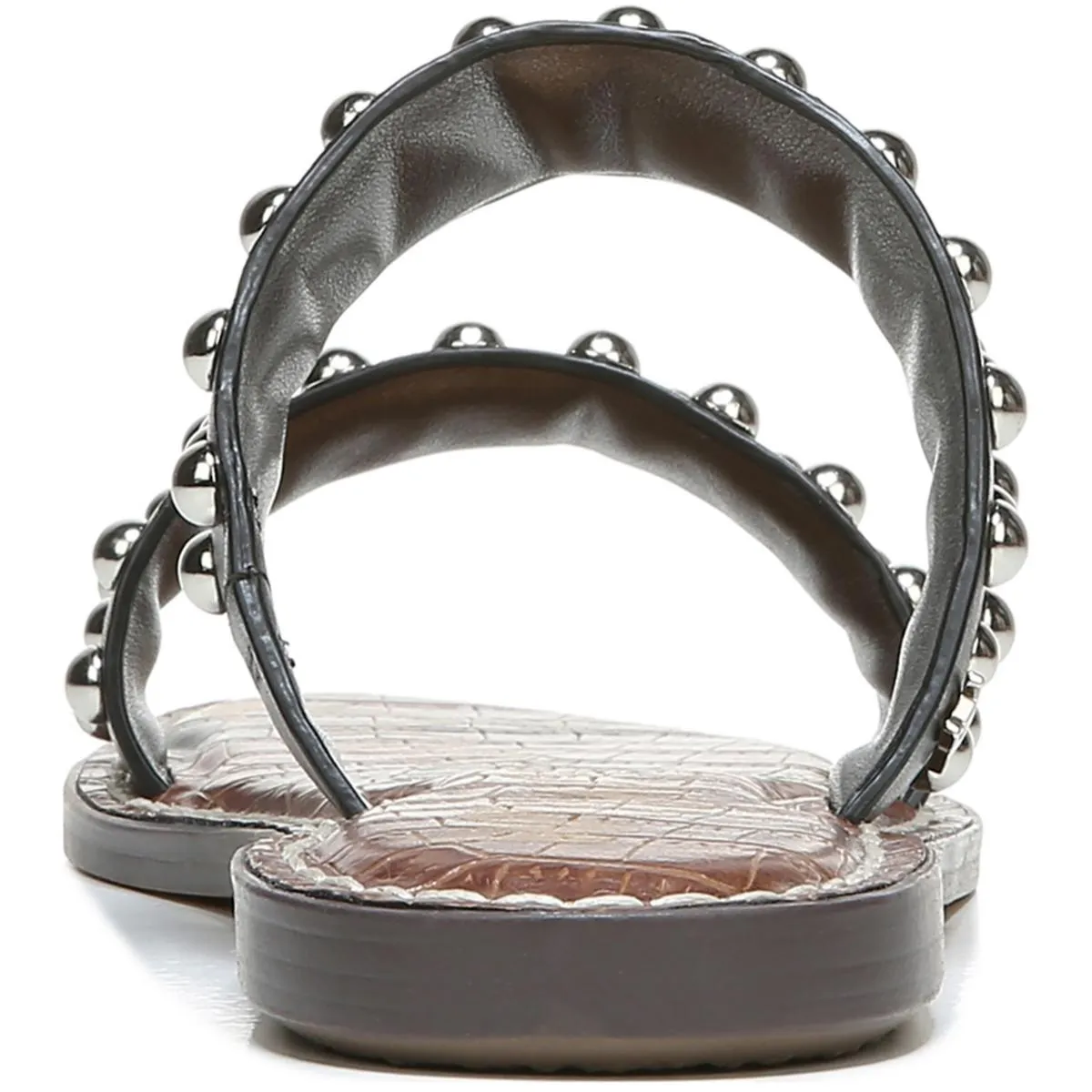 Gianetta Womens Leather Studded Slide Sandals