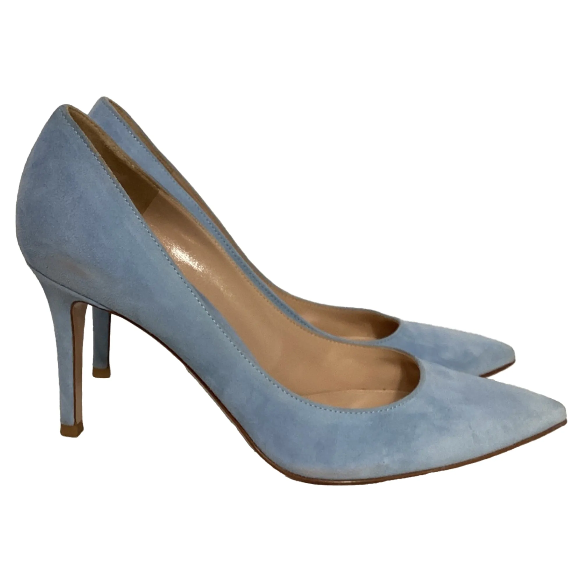 Gianvito Rossi Gianvito Pointed Pumps in Blue Suede