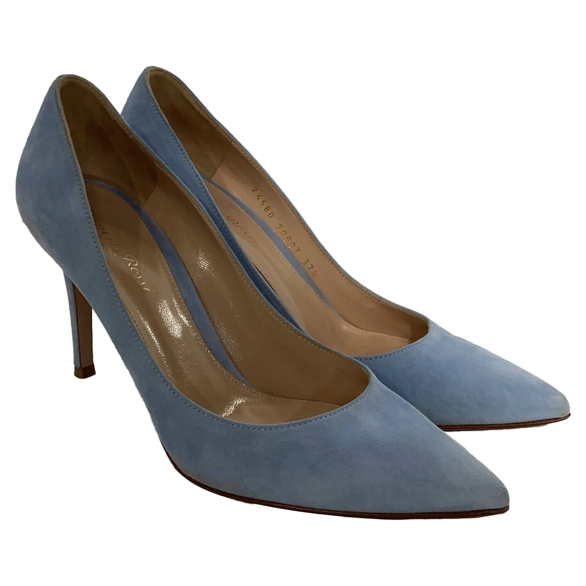 Gianvito Rossi Gianvito Pointed Pumps in Blue Suede
