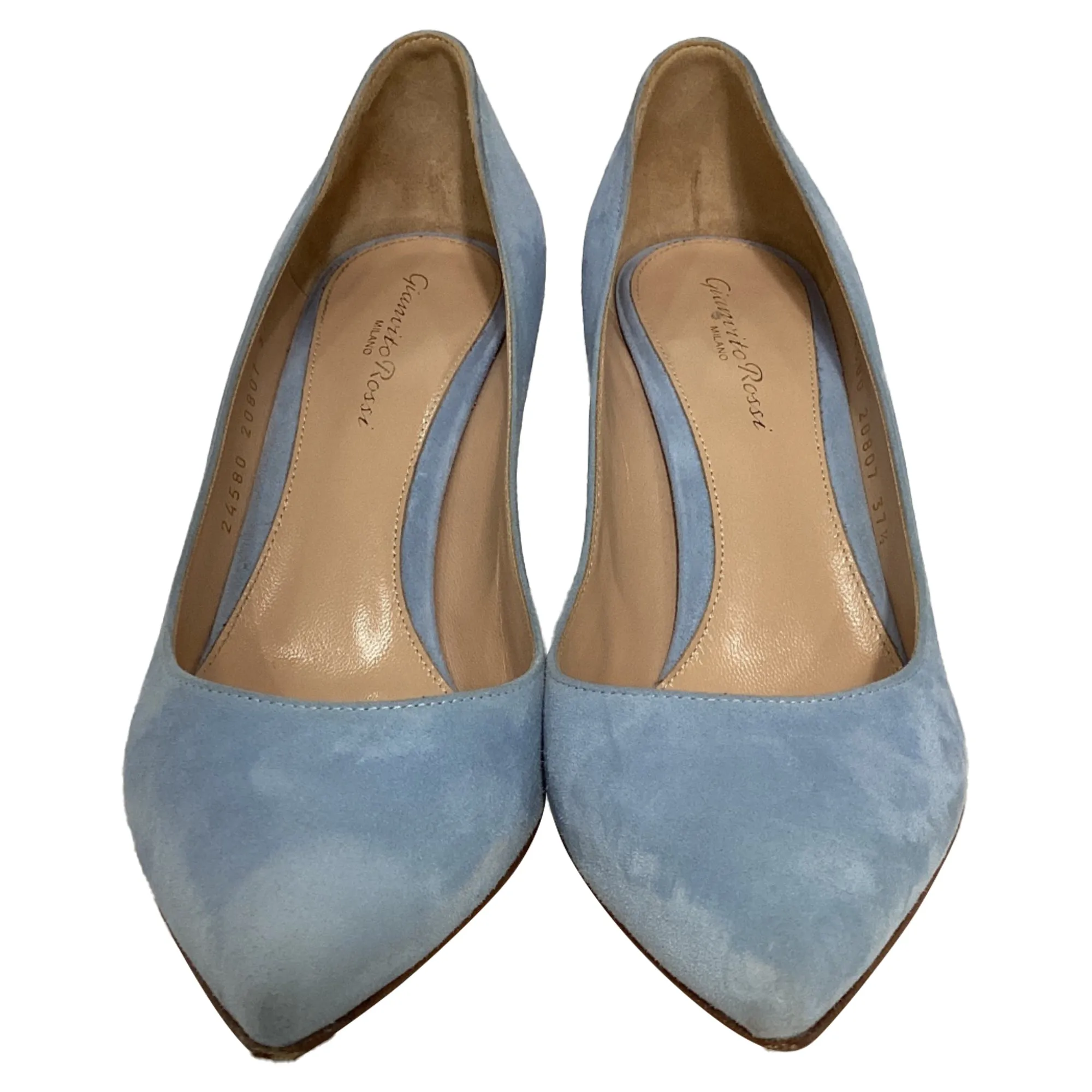Gianvito Rossi Gianvito Pointed Pumps in Blue Suede