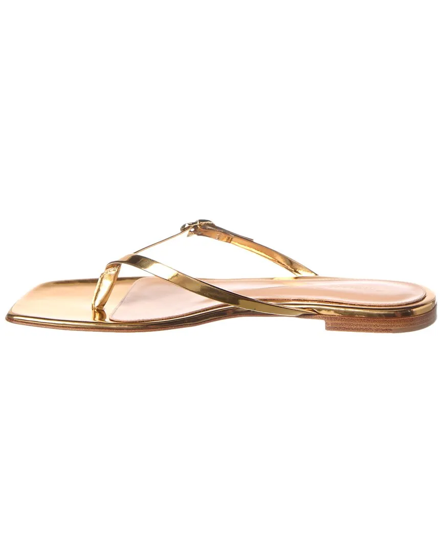 Gianvito Rossi Ribbon Thong Leather Sandal