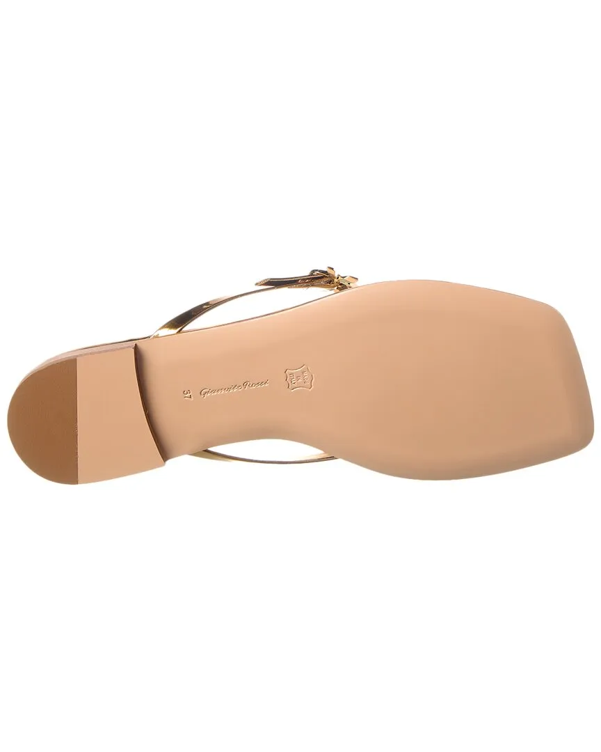Gianvito Rossi Ribbon Thong Leather Sandal