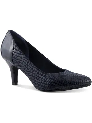 Gillian Womens Snake Print Slip-On Pumps