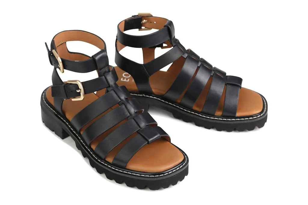 GIZELLE LEATHER FISHERMAN SANDALS