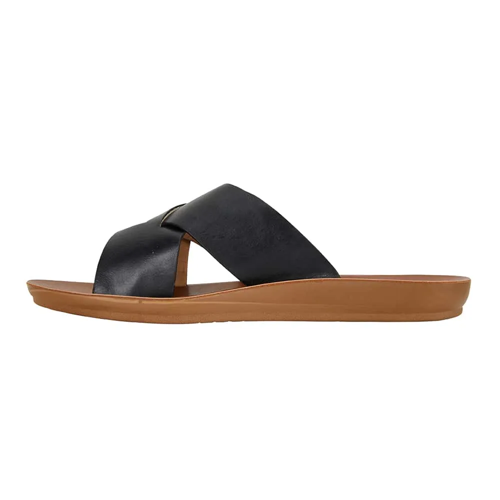 Gizmo Sandal in Black Smooth