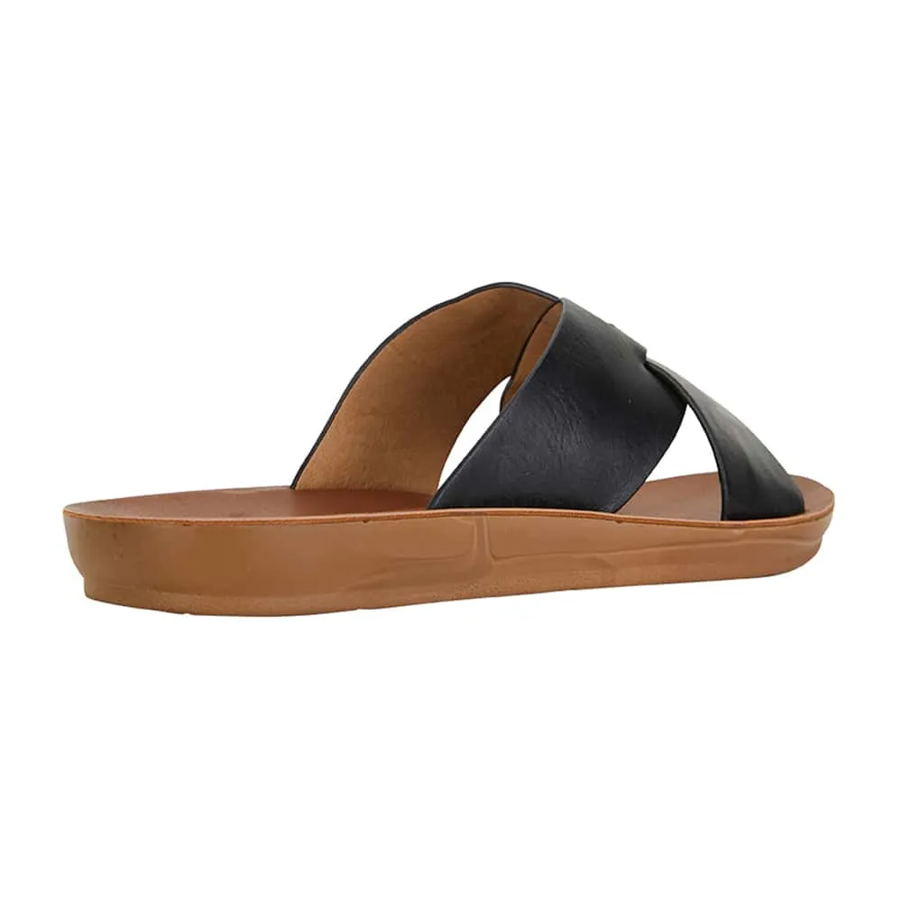 Gizmo Sandal in Black Smooth