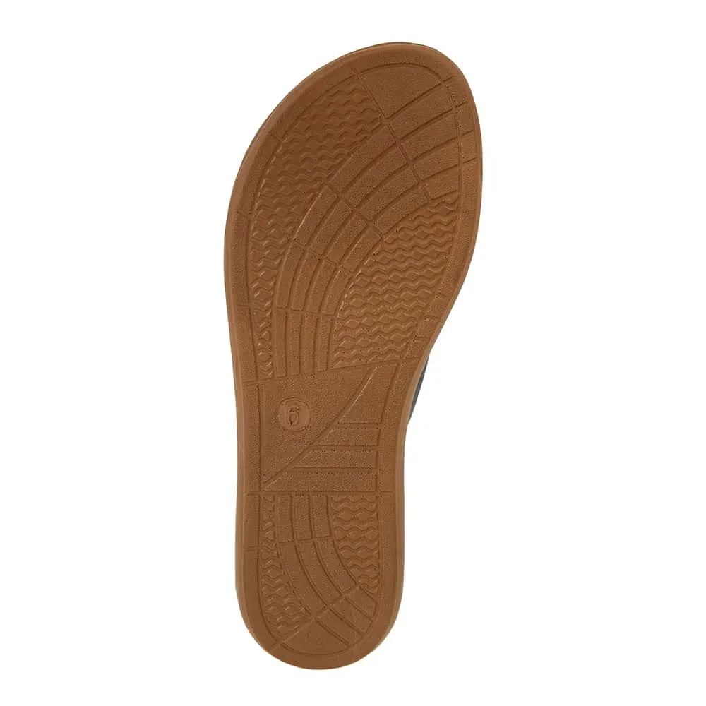 Gizmo Sandal in Black Smooth