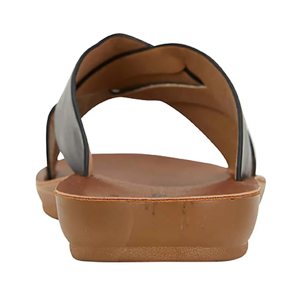 Gizmo Sandal in Black Smooth