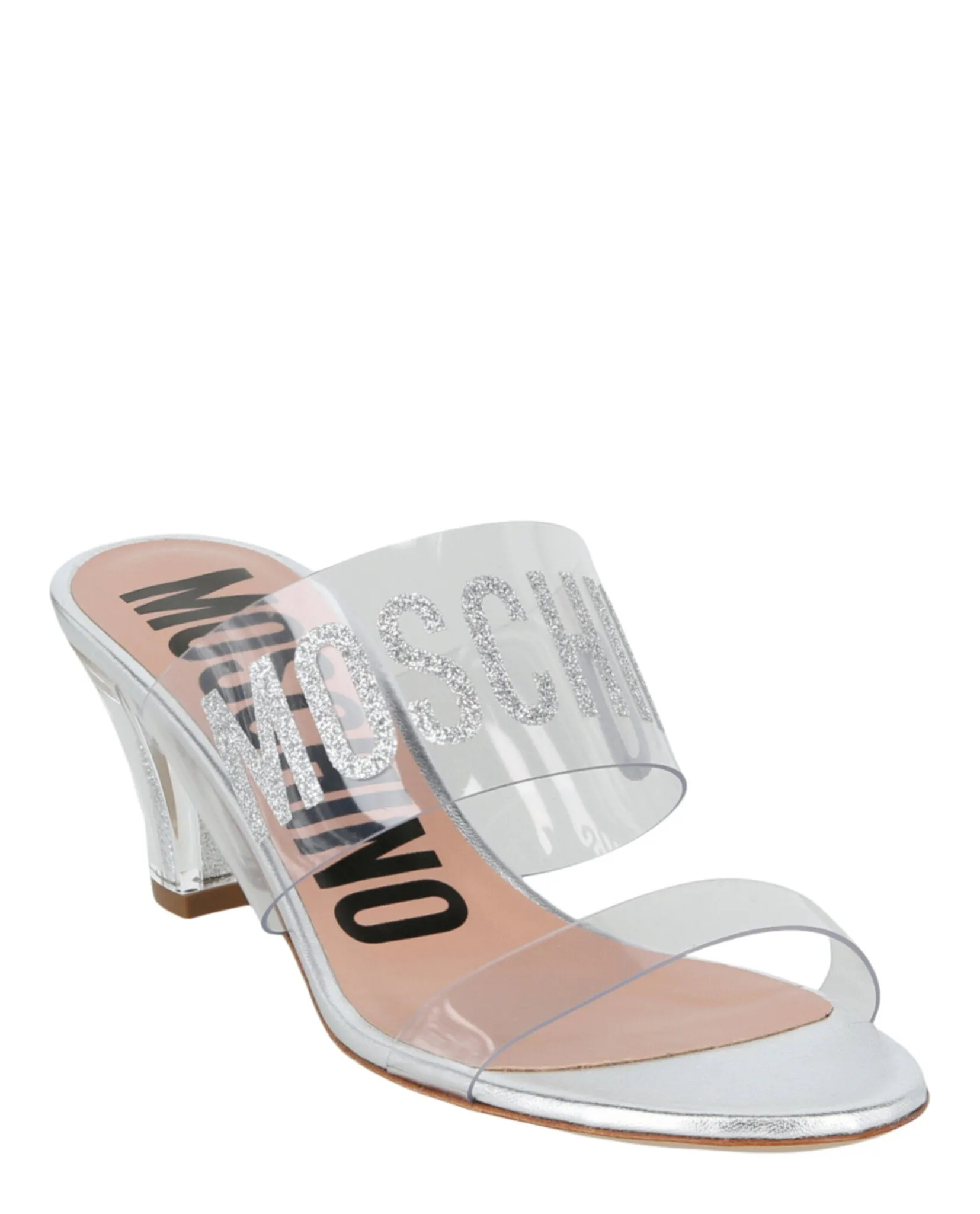 Glitter Logo Heel Sandals