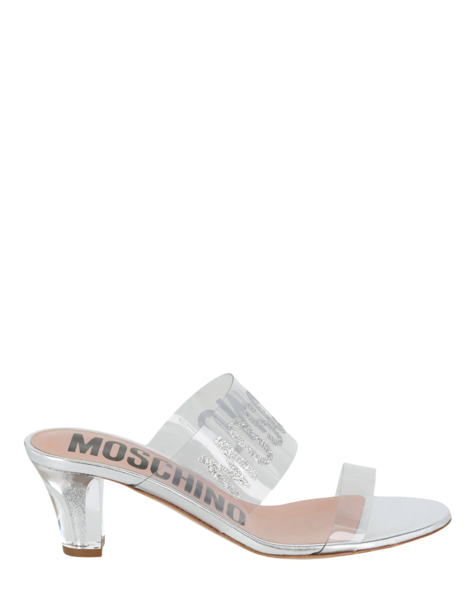 Glitter Logo Heel Sandals