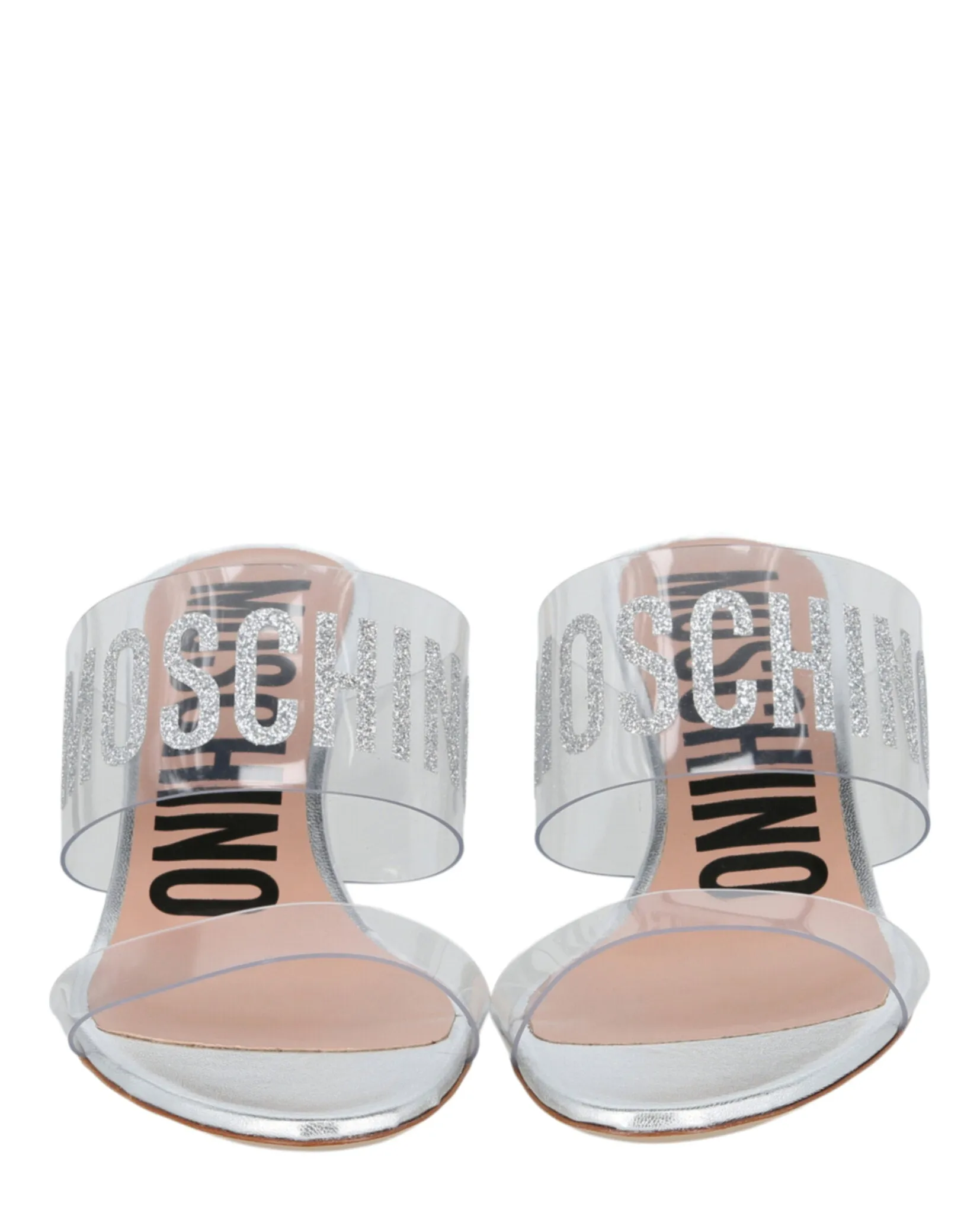 Glitter Logo Heel Sandals