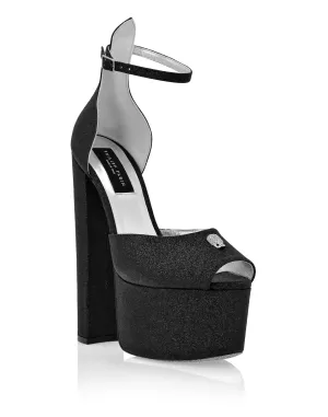 Glitter Platform Sandals Hi-Heels