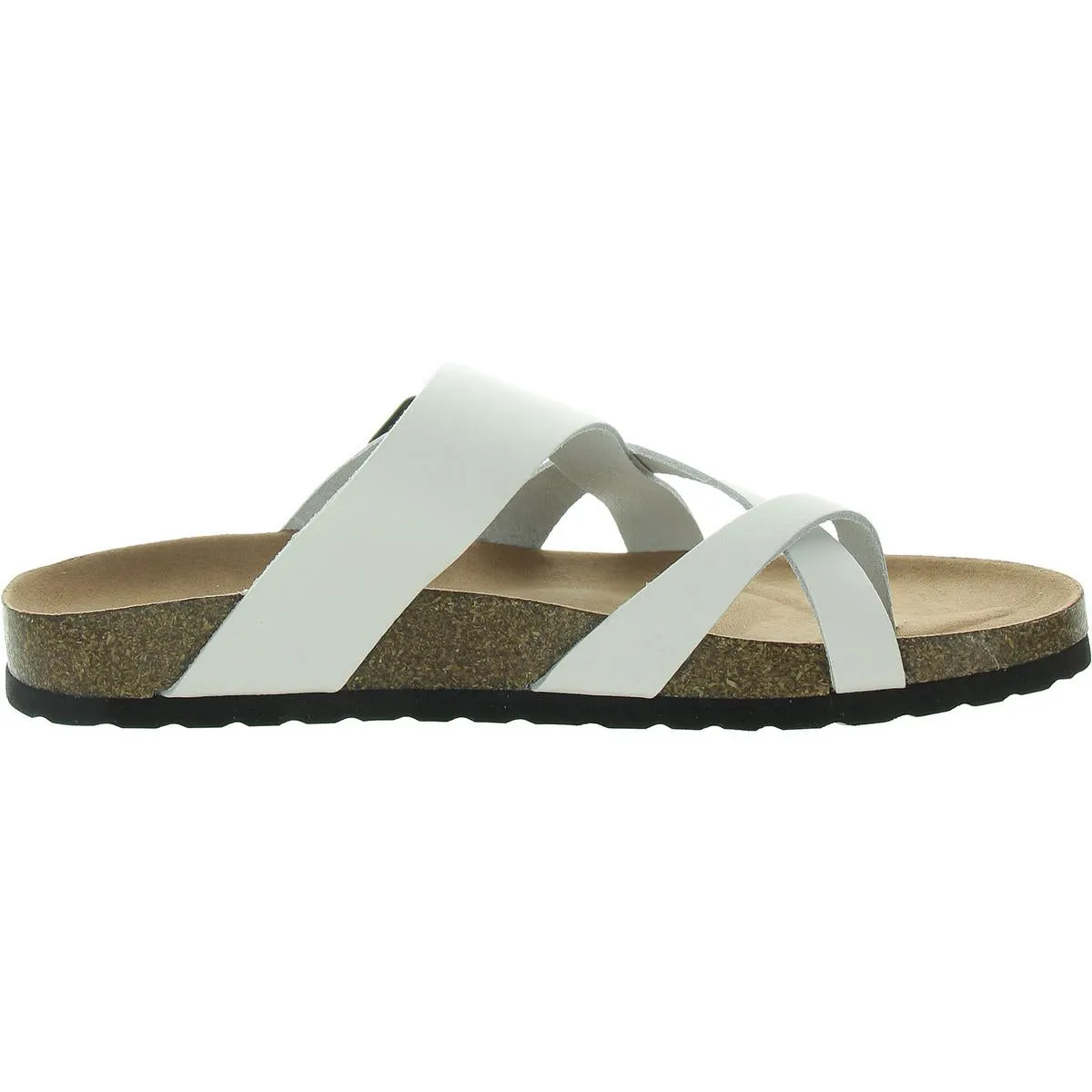 Graph Womens Strappy Manmade Slide Sandals