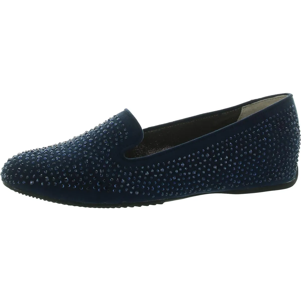 Hanuko Womens Embellished Faux Suede Fashion Loafers