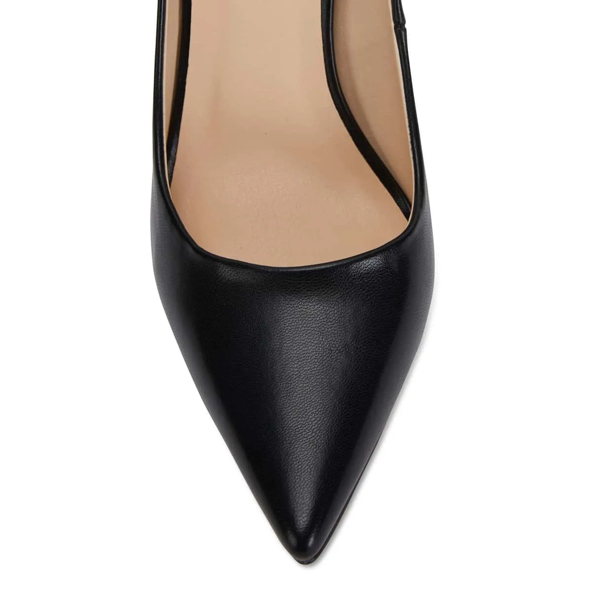 Harbour Heel in Black Smooth