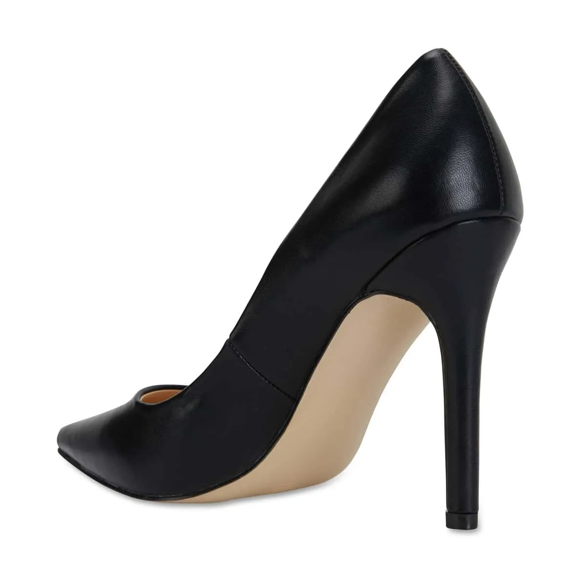 Harbour Heel in Black Smooth