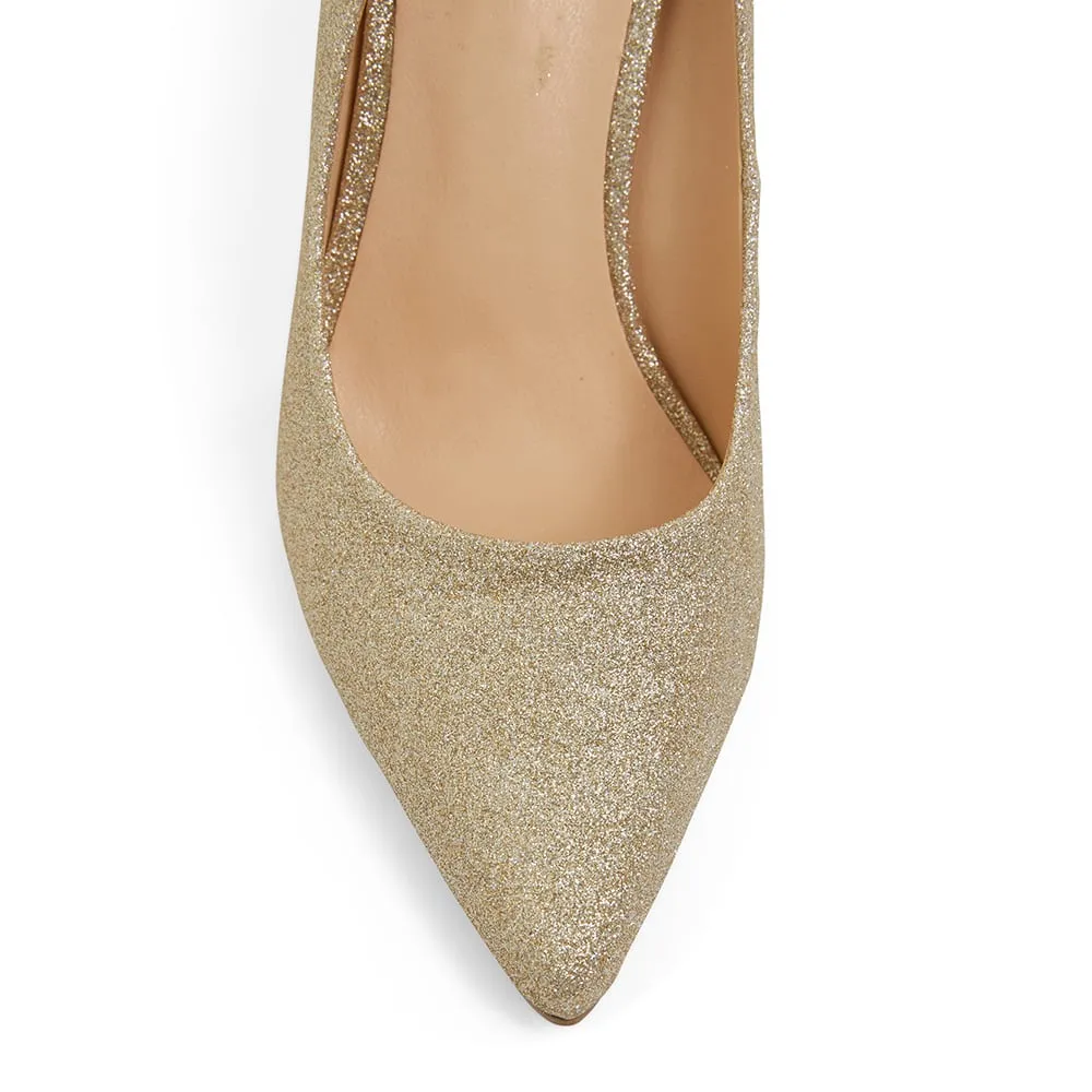 Harbour Heel in Gold Glitter