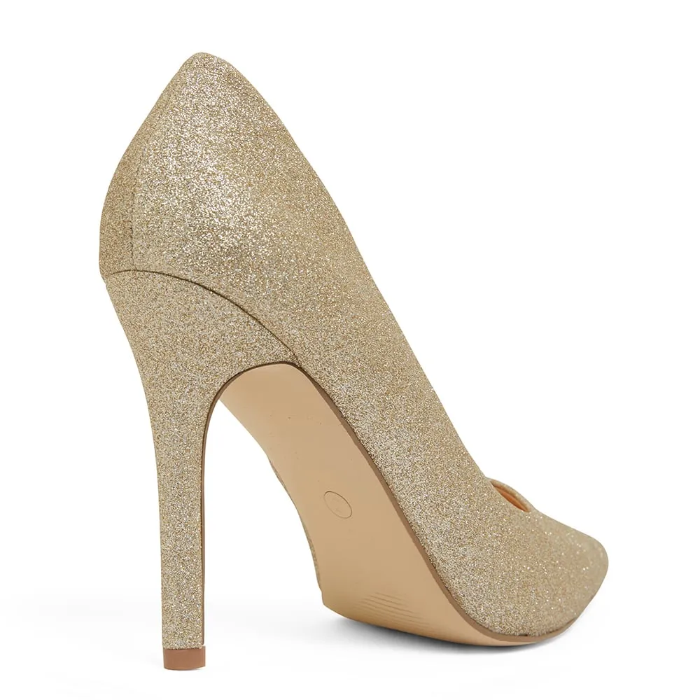 Harbour Heel in Gold Glitter