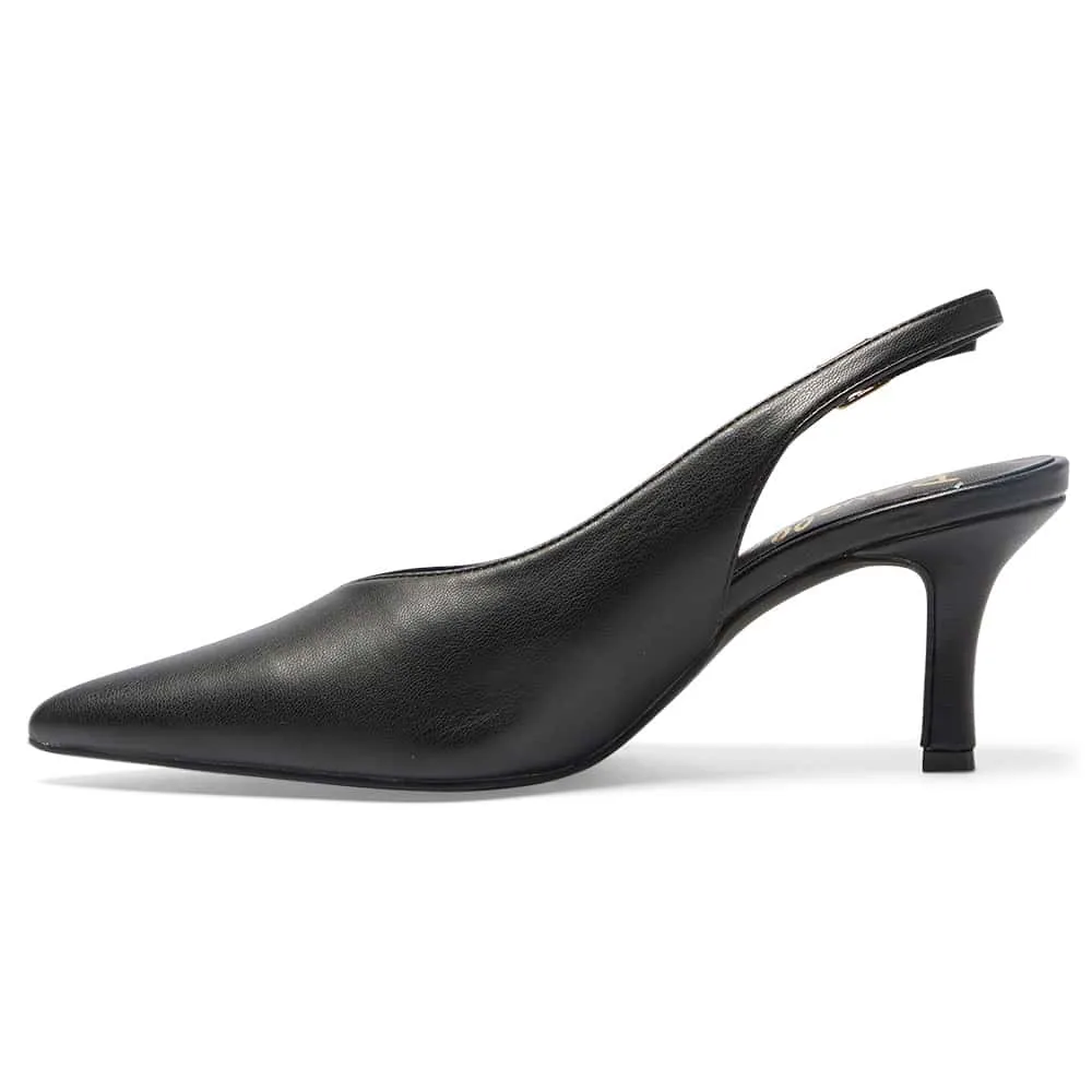 Harley Heel in Black Smooth
