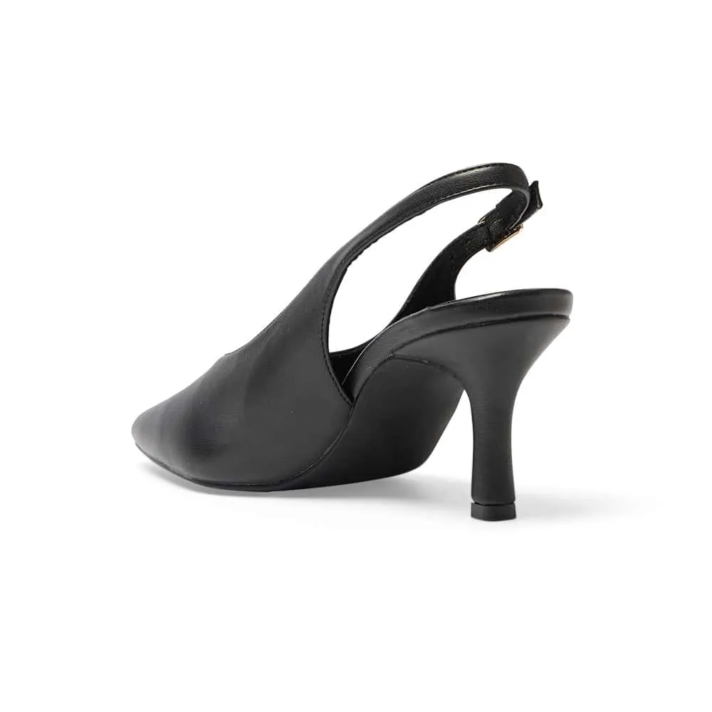 Harley Heel in Black Smooth