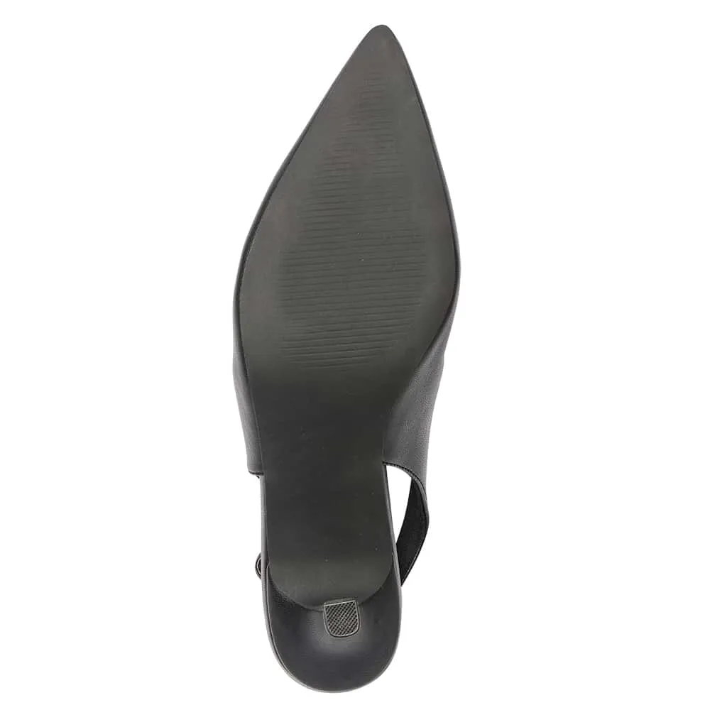Harley Heel in Black Smooth