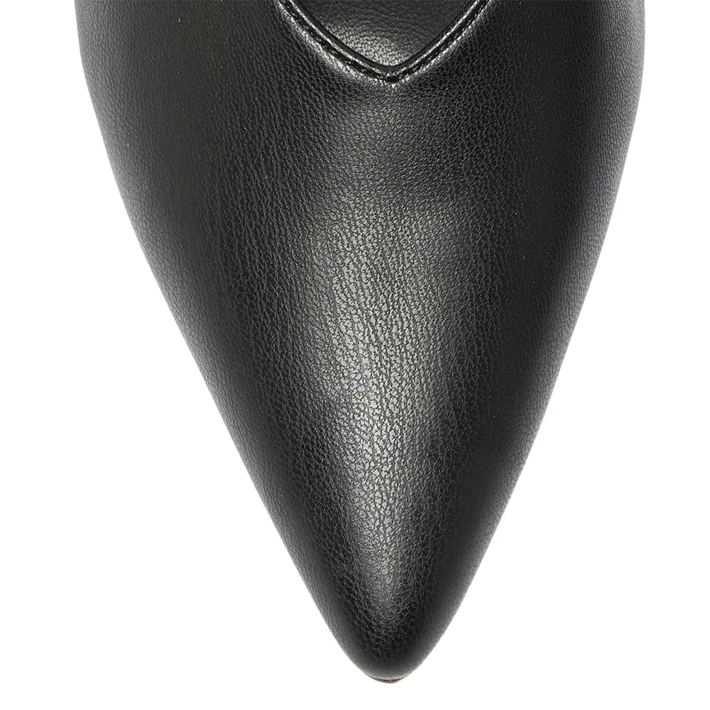 Harley Heel in Black Smooth