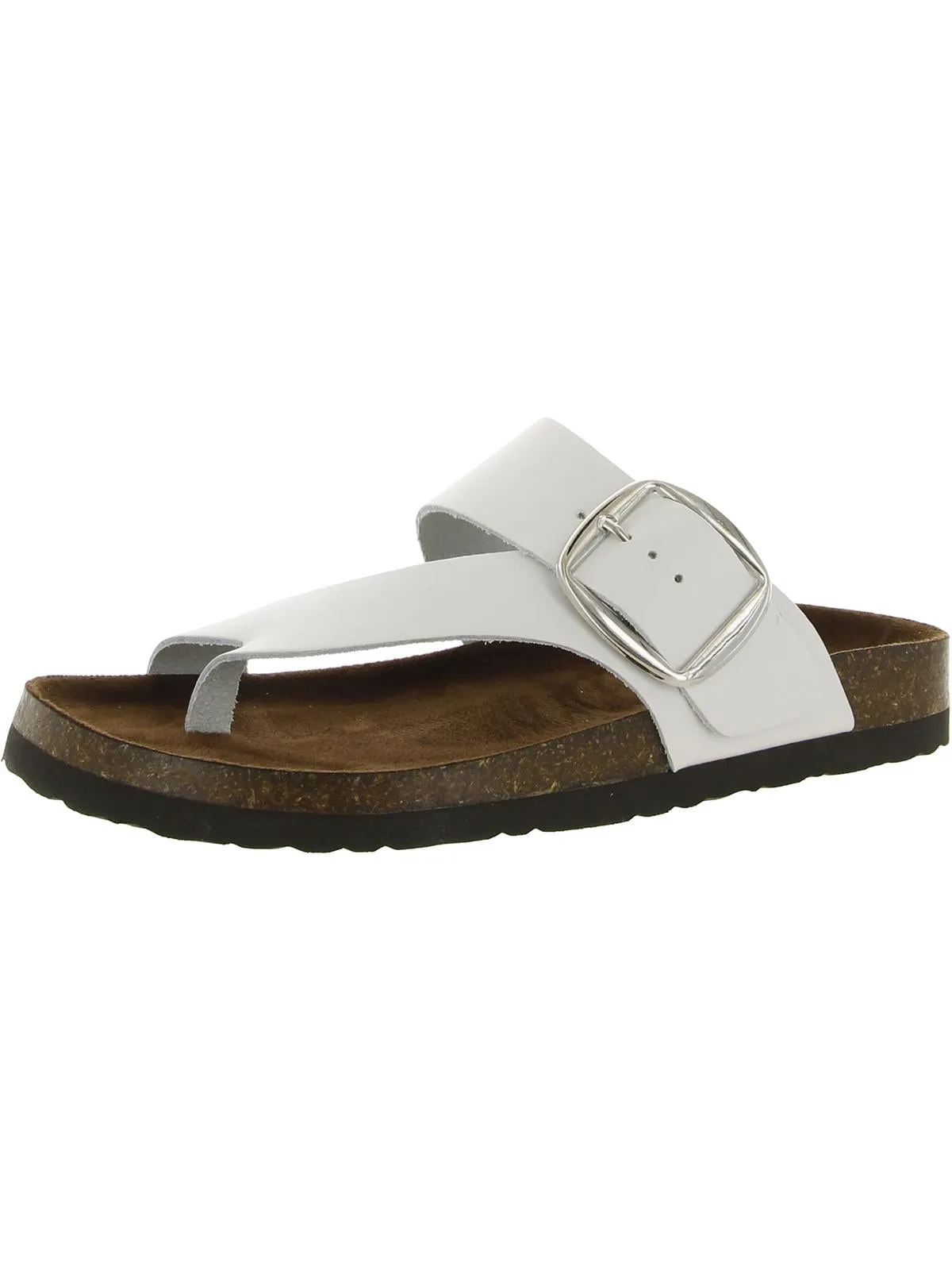 Harley Womens Buckle Slip On Footbed Sandals
