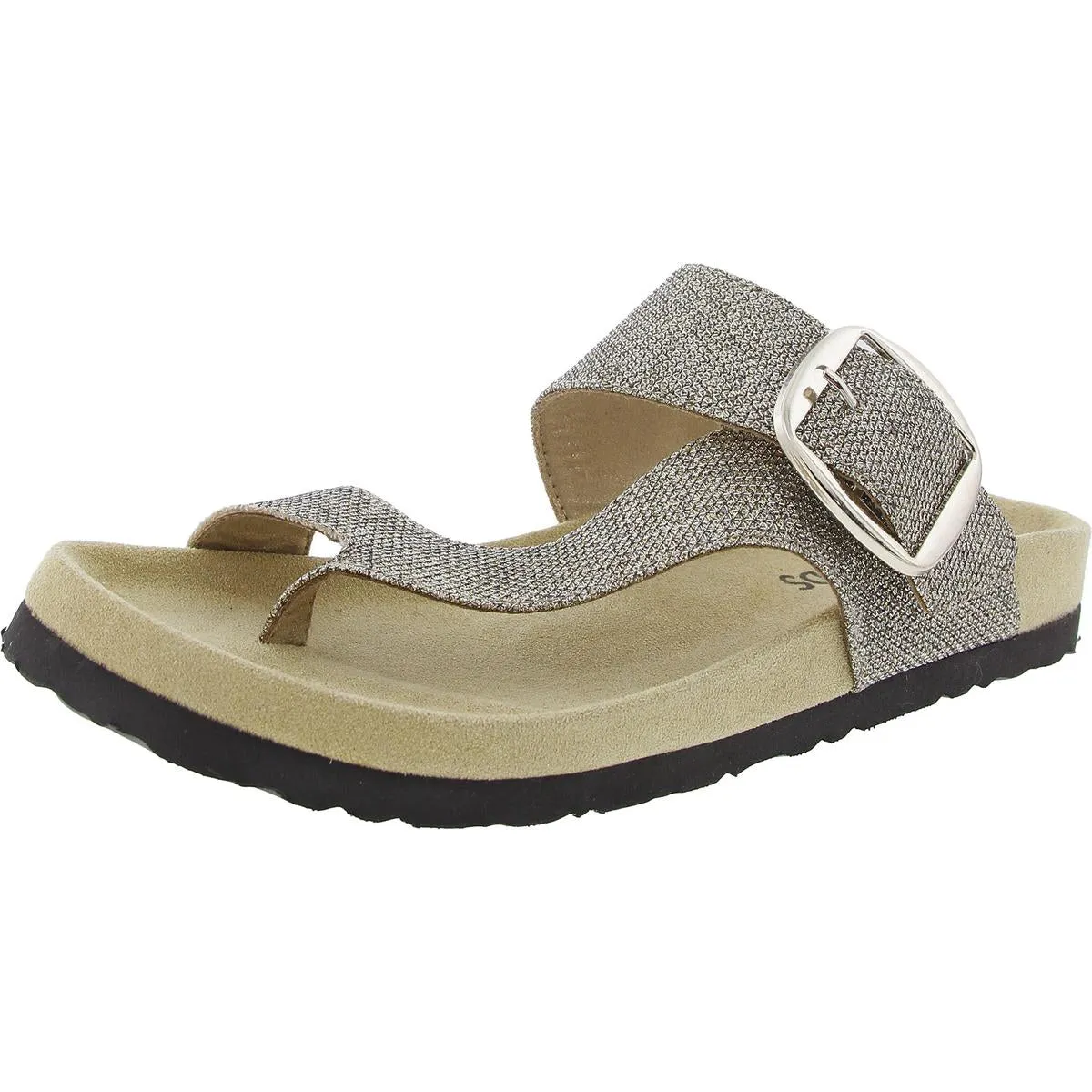 Harley Womens Buckle Slip On Footbed Sandals
