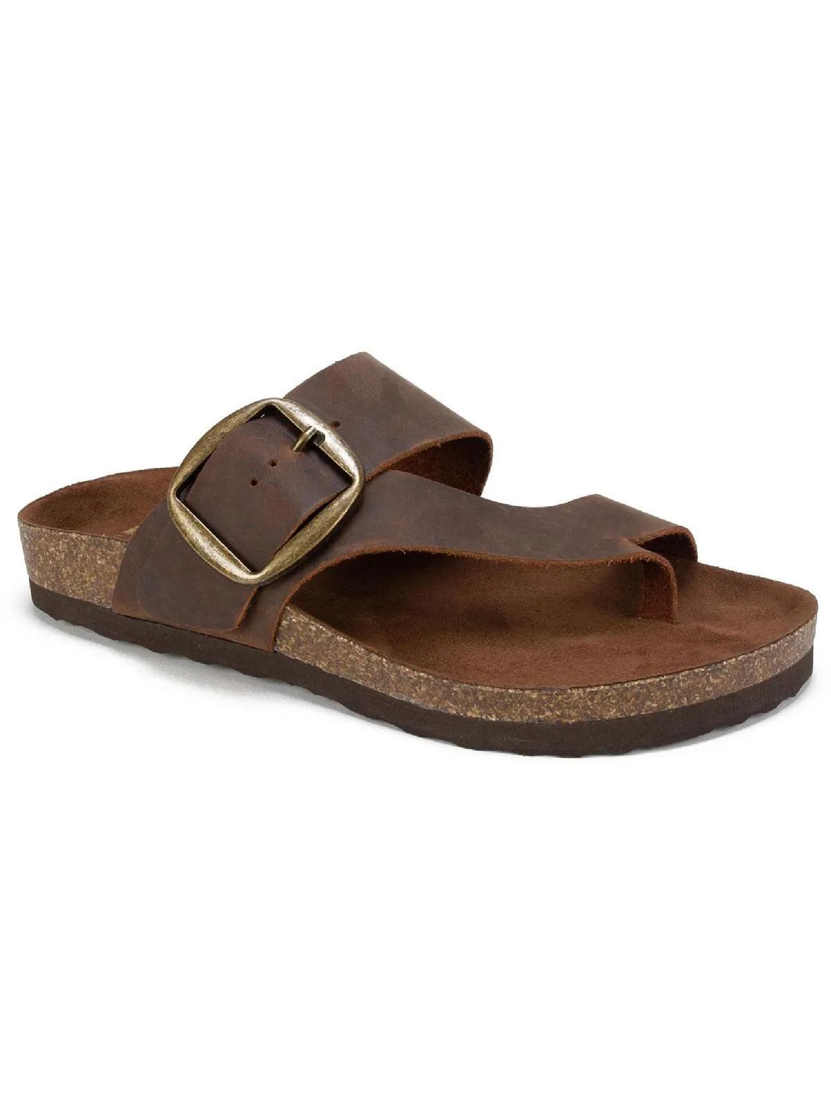 Harley Womens Buckle Slip On Footbed Sandals