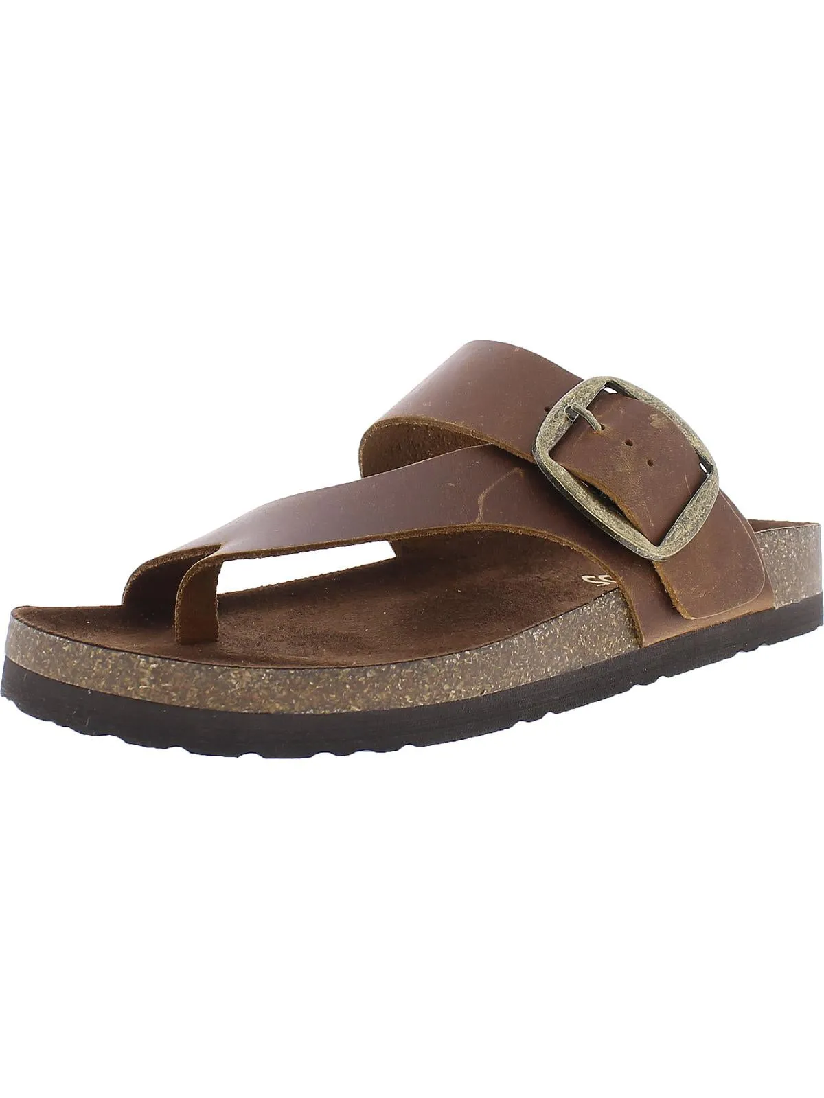 Harley Womens Buckle Slip On Footbed Sandals