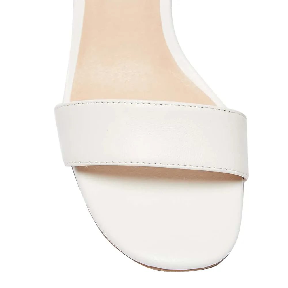 Harmony Heel in White Leather